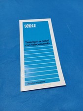 TV SELECO Vintage d'epoca LIBRETTO ISTRUZIONI Televisori Colori con Telecomando