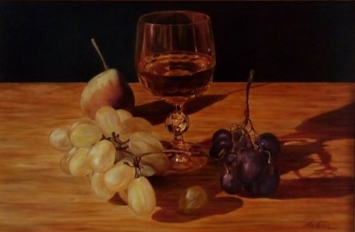 Still life painting uva - , e