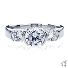 2.30 CT Round Cut Three Stone