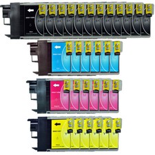 30 cartucce stampante per Brother LC980 LC1100 DCP195C DCP165C 145C MFC-250C 490CW