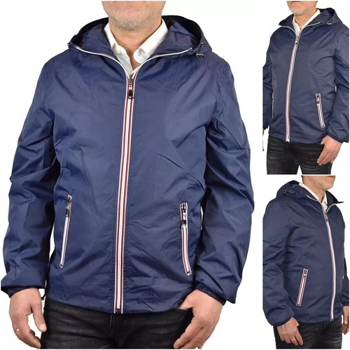 Giacca vento uomo blu - giacca,