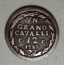 REGNO DI NAPOLI - FERDINANDO IV - GRANO DA 12 CAVALLI 1789