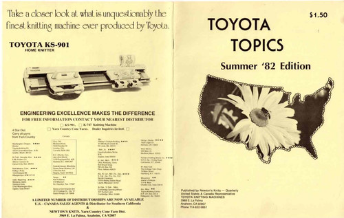 Toyota topics summer - toyota, knitting