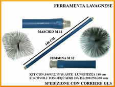 Kit pulizia canne fumarie con aste e scovoli a scelta da 4,2 a 25,2 metri
