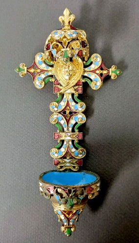 Ancien bénitier bronze - en,