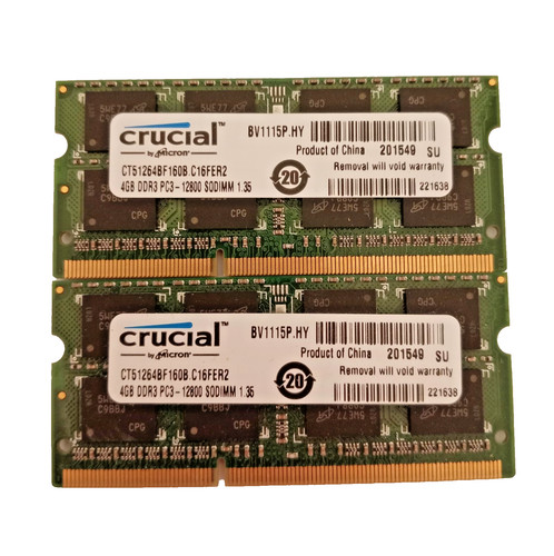 Kit coppia ram sodimm - ram, crucial