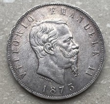 VITTORIO EMANUELE II (1861-1878) 5 Lire 1873 Milano ARGENTO
