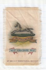 GP Silk card 86, Territorial Badges 1913: West Yorkshire Regiment
