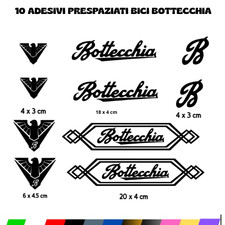 KIT 10 ADESIVI BOTTECCHIA VINTAGE VINILE PER RESTOMOD STICKERS BIKE BDC MTB
