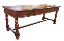 Prezioso Tavolo a rocchetto barocco Emiliano in noce