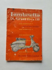 Lambretta India 150 DL - Grand Prix manuale uso manutenzione INGLESE originale