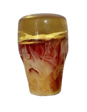 Pomello del cambio per auto d'epoca, cavallino dorato. Pezzo originale in resina