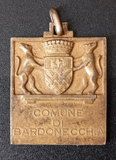 MEDAGLIA COMUNE DI BARDONECCHIA TORINO VAL SUSA VENTENNIO ARGENTO DORATO ANNI 30
