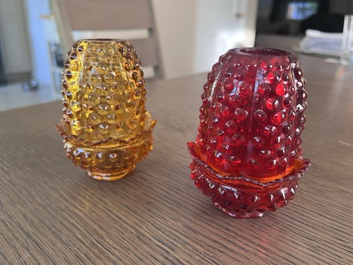 Fenton hobnail fairy - fairy, lamp