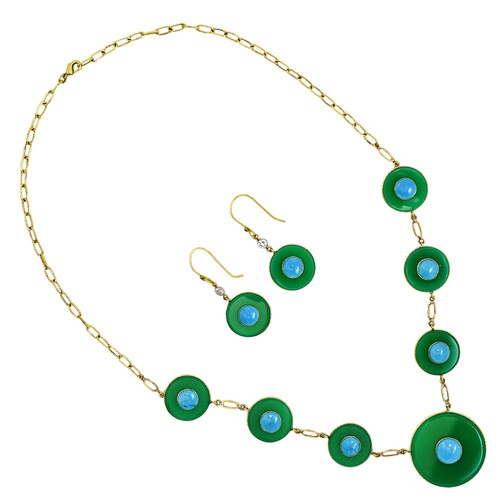 Set orecchini collana oro - , 18