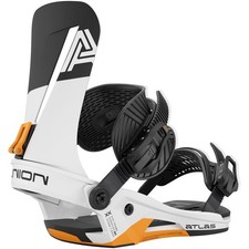 Union Atlas Uomo Attacchi Snowboard All Mountain Freestyle Bianco Arancione 2026