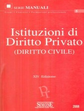 ISTITUZIONI DI DIRITTO PRIVATO AA.VV. EDIZIONI GIURIDICHE SIMONE 2008 MANUALI