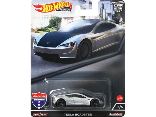 Tesla roadster argento - tesla,