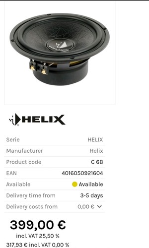 Woofer basso medio helix - basso,
