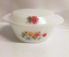 ARCOPAL FRANCE ANEMONI PIROFILA CIOTOLA PORTATA FIORI VINTAGE H. 8x20 CM. 