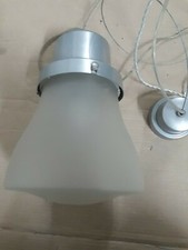 LAMPADARIO PENDENTE LAMPADA A SOSPENSIONE IN  METALLO E CAMPANA IN VETRO.