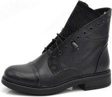 Fashion Stivaletti Stivali Invernali Scarpe Da Donna Lacci Anfibi Strass 163