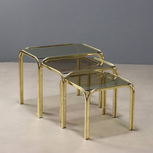 Tavolini nido vintage ottone - a,