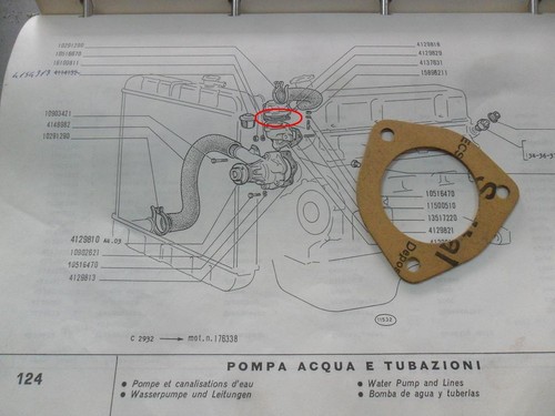 Guarnizione termostato fiat - guarnizione,