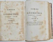 Libri antichi Gli Elementi di geometria Euclide 24 tavole ripiegate Napoli 1838