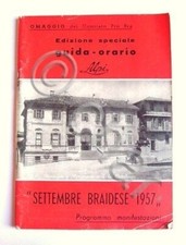 Ferrovie - Guida Orario Bra - 1957 - Treni Autolinee