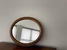 Specchiera Antica Italia '900 - Cornice Legno Dorato ovale