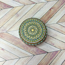 Pietra mandala loto verde