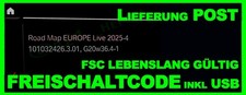 BMW Navi Update Road MAP Europe LIVE MGU 2025-4 / incl. USB incl. FSC a vita