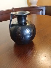Vaso ceramica bucchero Oinochoe etrusco Sebastiani  Gubbio Rare