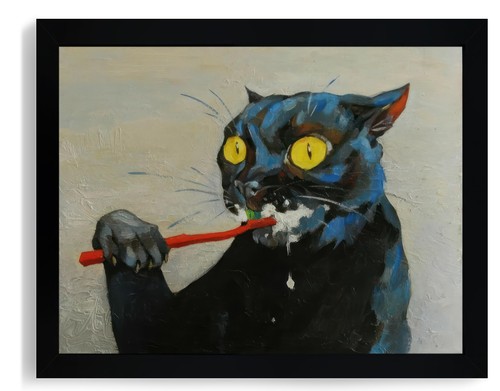 Ichzumw divertente gatto nero - ichzumw,