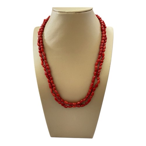 Collana corallo corsico fili - collana, 2