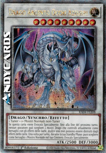 Drago argento occhi azzurri - drago,