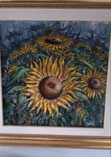 Olio Su Tela Girasoli