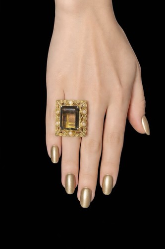 Anello borgia con topazio - anello,