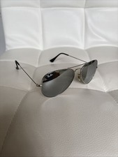 Occhiali da sole Ray Ban RB 3025 Aviator Large Metal W3275 55-14 3N argento specchio
