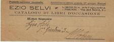 FIRENZE,SELVI LIBRERIA ANTIQUARIA-FASCETTA DI CARTA PUBBLICITARIA