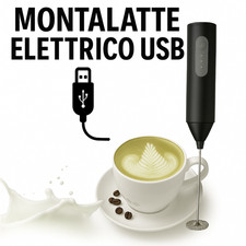 FRULLINO ELETTRICO USB MONTALATTE CAPPUCCINO MISCELATORE CAFFÈ RICARICABILE