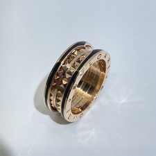 Anello Bulgari B.zero1 Rock 2 fasce ceramica oro rosa 18 carati 58 138411134
