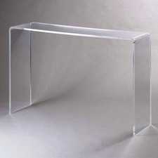 Tavolino Consolle Tavolo Scrivania Plexiglass Trasparente L60xP33xH75 Spess 10mm