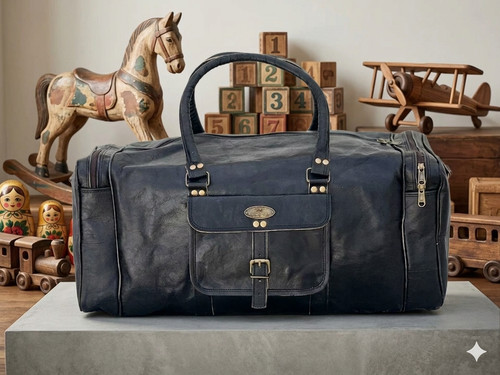 Borsa vintage duffel - vintage, pelle