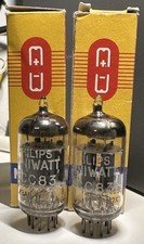 PHILIPS Miniwatt ECC83 12AX7 Holland I65 Small Getter code ?3A5-?2K1 Box