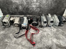 Joblot 8 fotocamere assortite non testate videocamere Sony Handycam JVC Canon Samsung