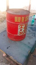 Antica Scatola Latta Bidone Pubblicità olio di semi 39x32