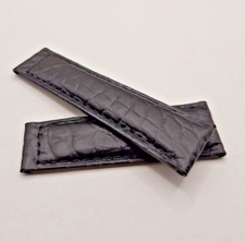 spezzoni in coccodrillo nero opaco mm20/16 compatibile rolex daytona