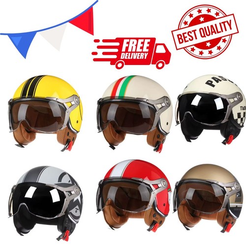 Casque moto retro vintage - de,